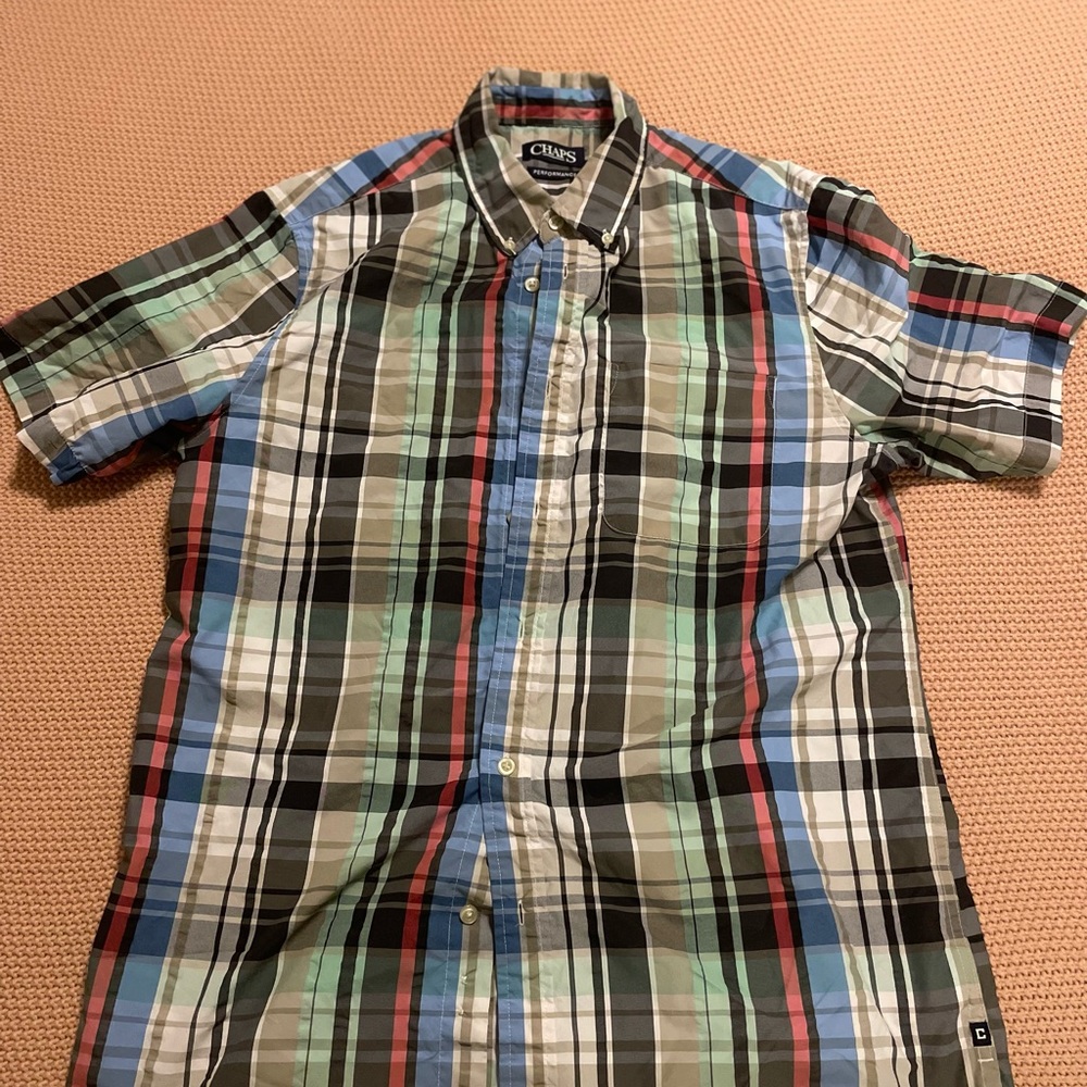 Chaps Casual Plaid Button Down